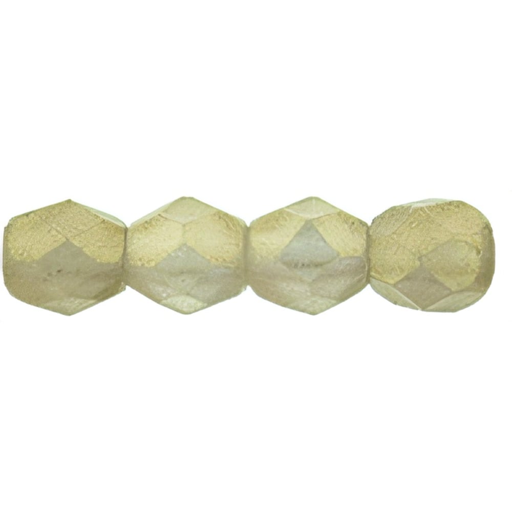 Czech Fire-Polish 4mm Sueded Gold Black Diamond (50pcs)