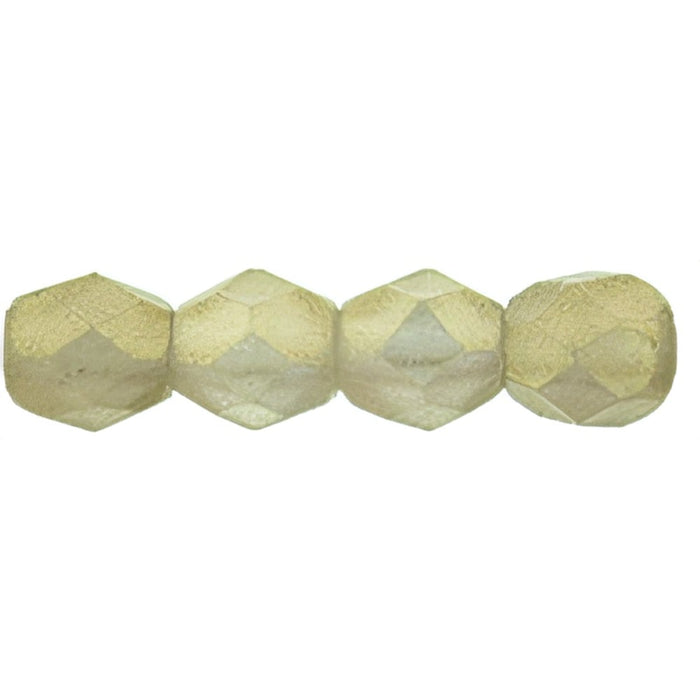 Czech Fire-Polish 4mm Sueded Gold Black Diamond (50pcs)