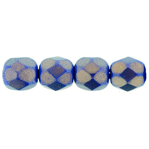 Czech Fire-Polish 4mm Halo Ethereal - Ultramarine (50pcs)