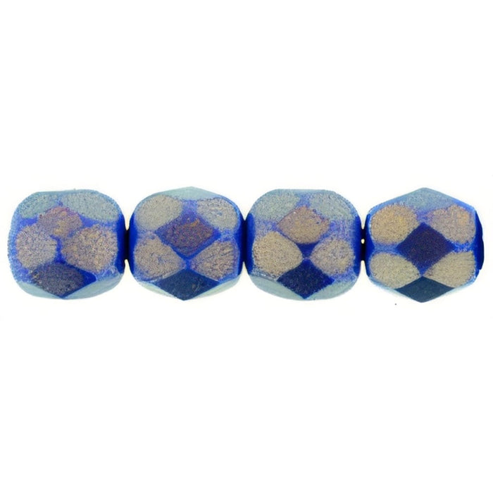 Czech Fire-Polish 4mm Halo Ethereal - Ultramarine (50pcs)