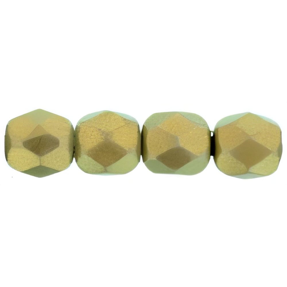 Czech Fire-Polish 4mm Halo Ethereal - Linen (50pcs)