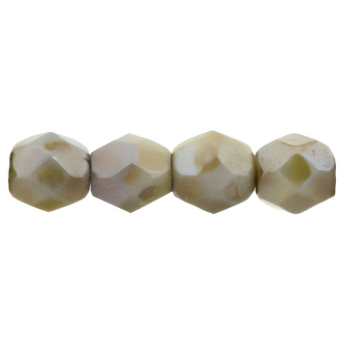Czech Fire-Polish 4mm Luster - Opaque Green (50pcs)