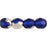Czech Fire-Polish 4mm Silver - Cobalt (50pcs)
