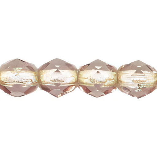 Czech Fire-Polish 4mm Lt Amethyst - Silver-Lined (50pcs)
