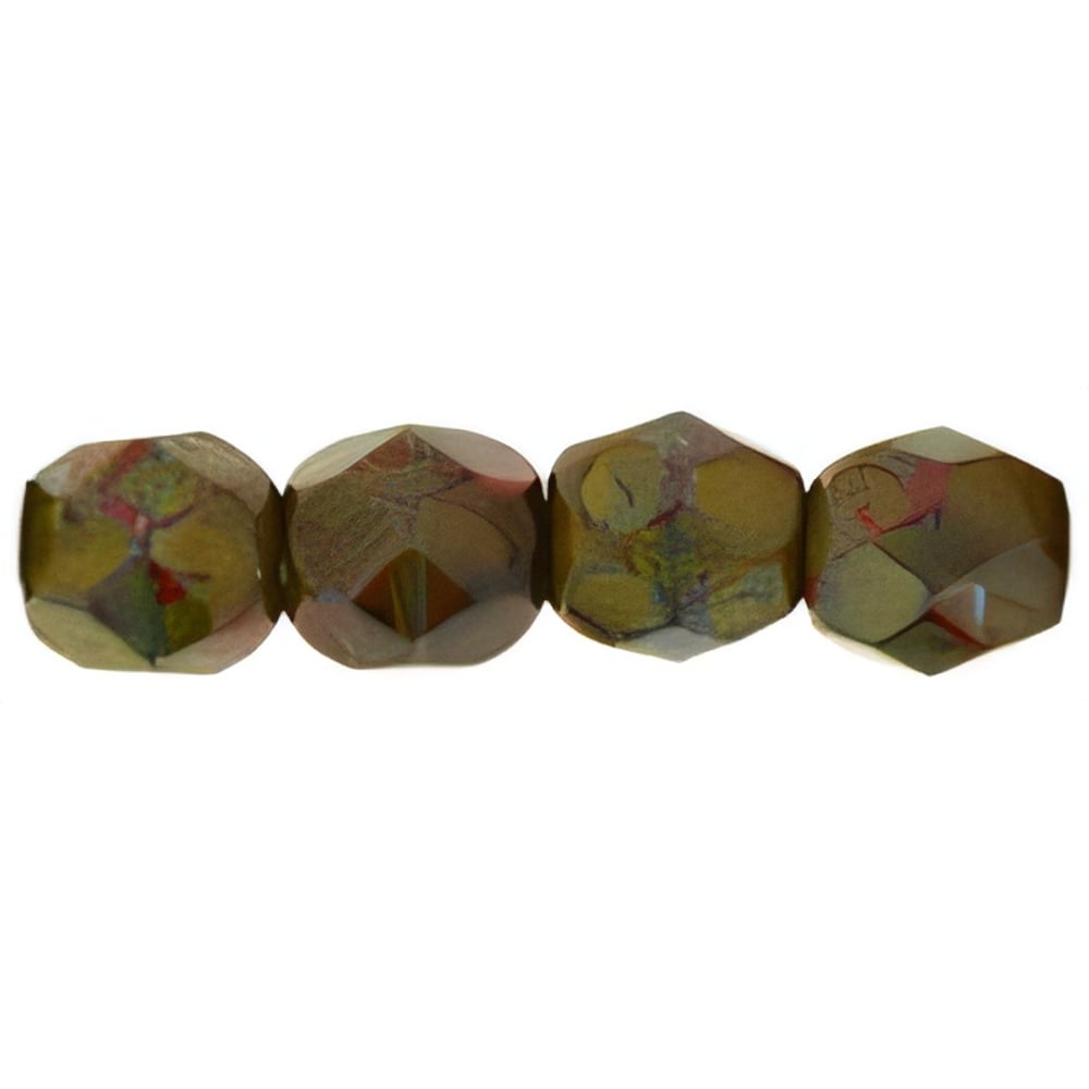 Czech Fire-Polish 4mm Umber - Picasso (50pcs)