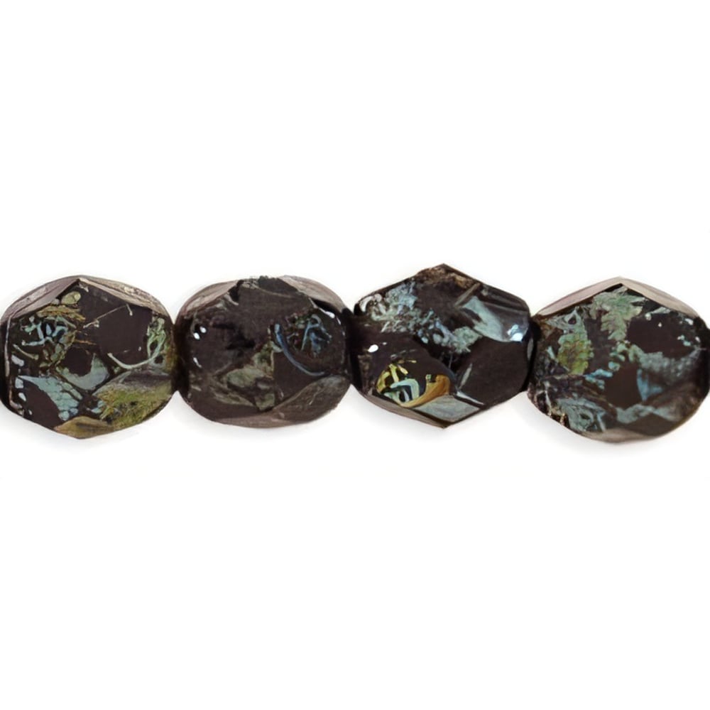 Czech Fire-Polish 4mm Jet - Picasso (50pcs)