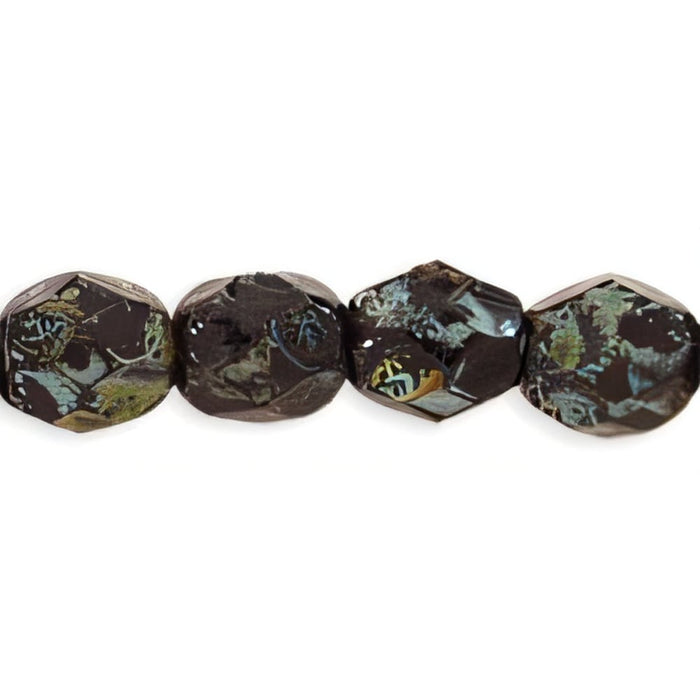Czech Fire-Polish 4mm Jet - Picasso (50pcs)