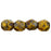 Czech Fire-Polish 4mm Sunflower Yellow - Picasso (50pcs)