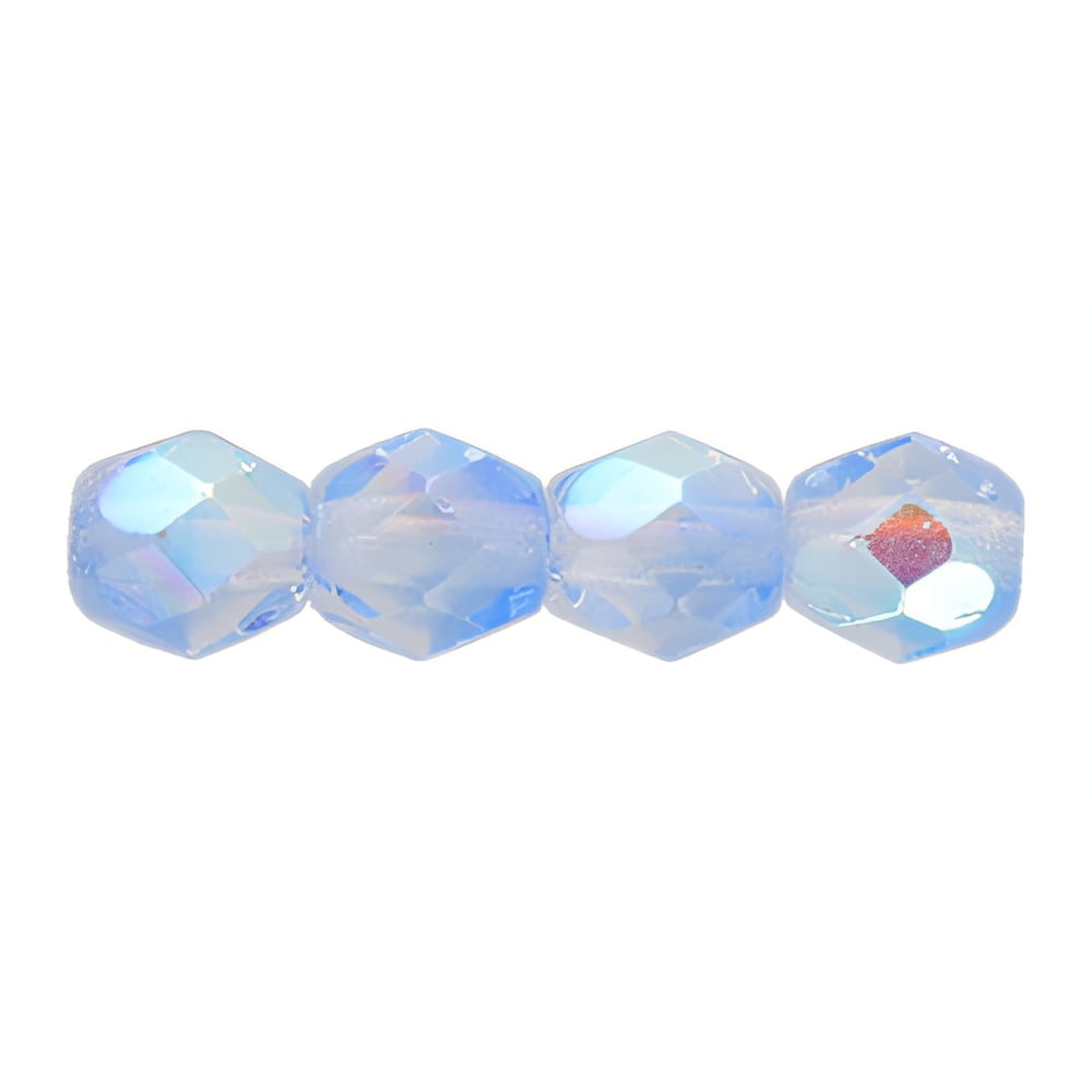 Czech Fire-Polish 4mm Crystal/Montana Blue AB (50pcs)
