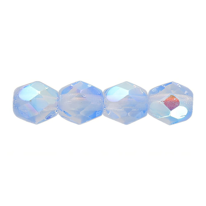 Czech Fire-Polish 4mm Crystal/Montana Blue AB (50pcs)