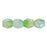 Czech Fire-Polish 4mm Crystal/Grass Green AB (50pcs)