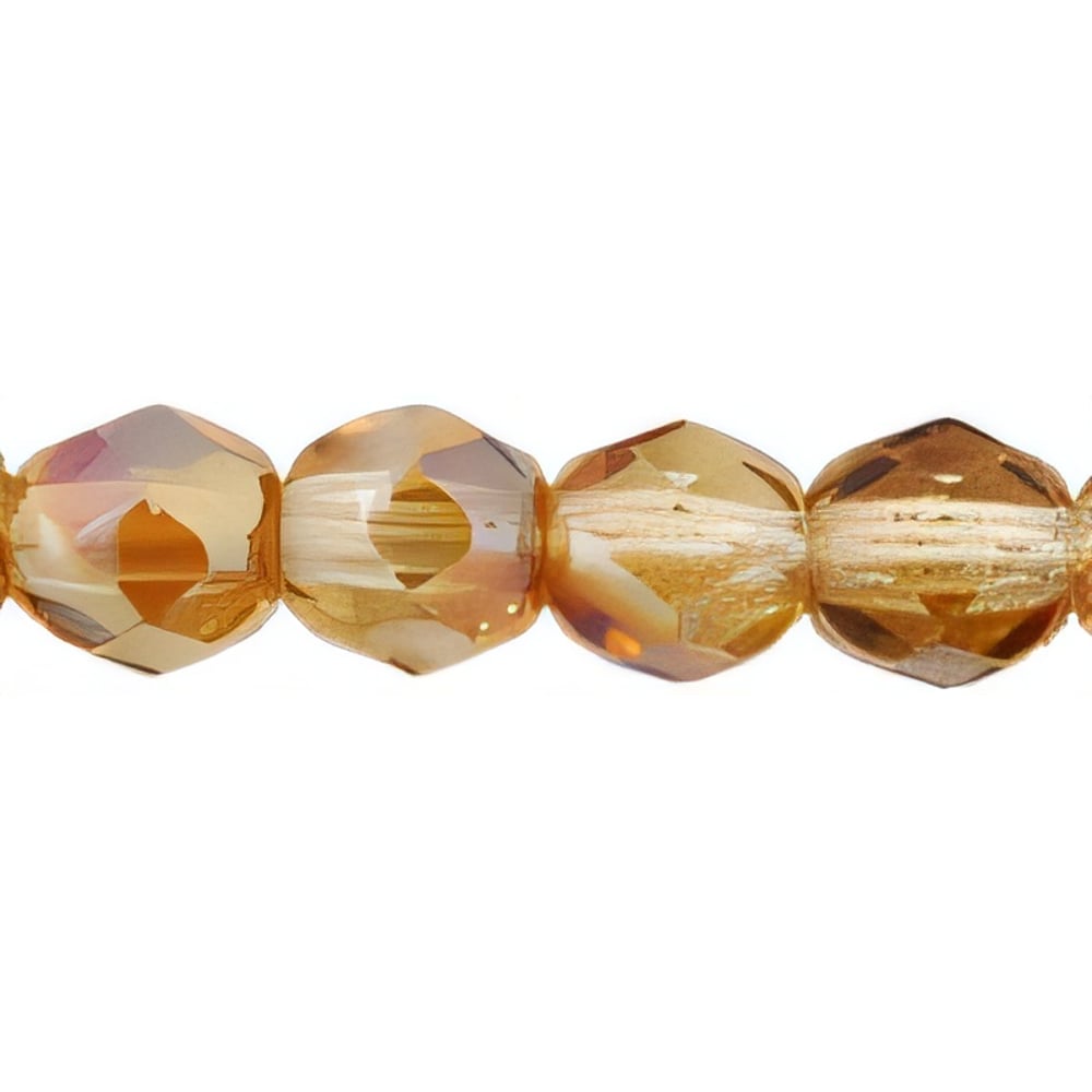 Czech Fire-Polish 4mm Lt Topaz - Celsian (50pcs)