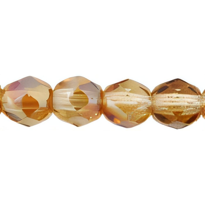 Czech Fire-Polish 4mm Lt Topaz - Celsian (50pcs)