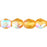 Czech Fire-Polish 4mm Med Topaz AB (50pcs)