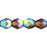 Czech Fire-Polish 4mm Smoky Topaz AB (50pcs)