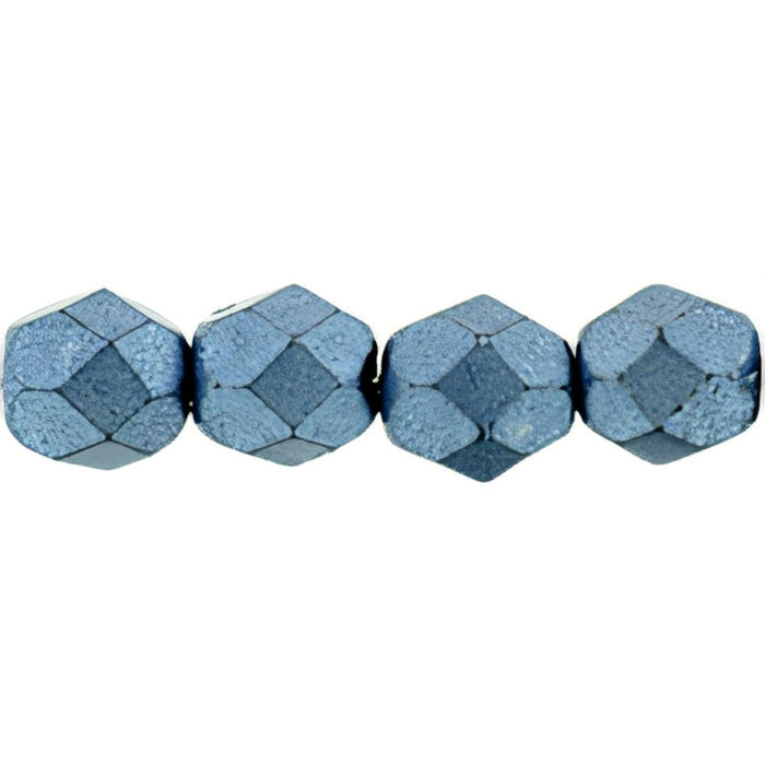 Czech Fire-Polish 6mm ColorTrends: Saturated Metallic Neutral Gray (25pcs)