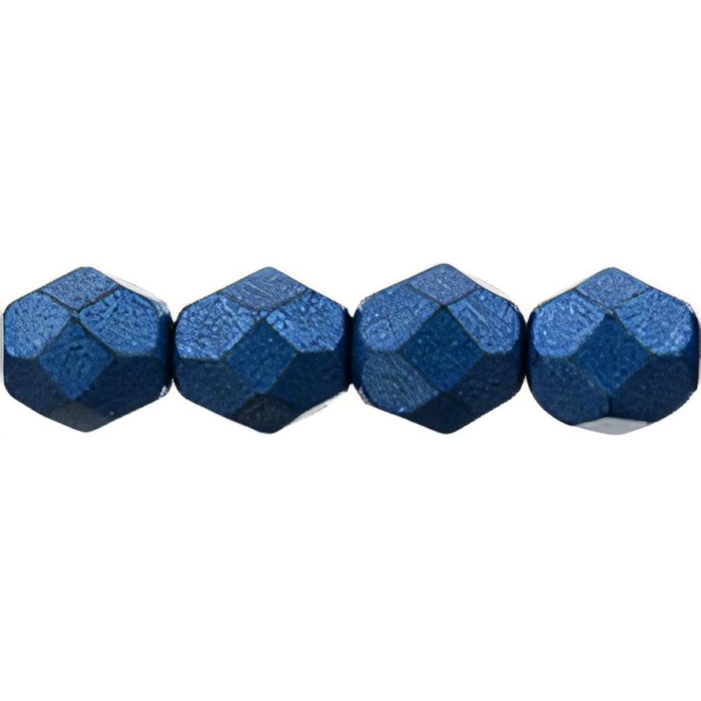 Czech Fire-Polish 6mm ColorTrends: Saturated Metallic Marina (25pcs)