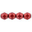 Czech Fire-Polish 6mm ColorTrends: Saturated Metallic Cherry Tomato (25pcs)