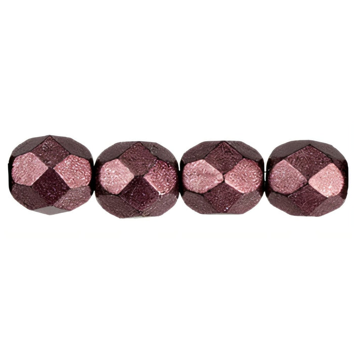 Czech Fire-Polish 6mm ColorTrends: Saturated Metallic Red Pear (25pcs)