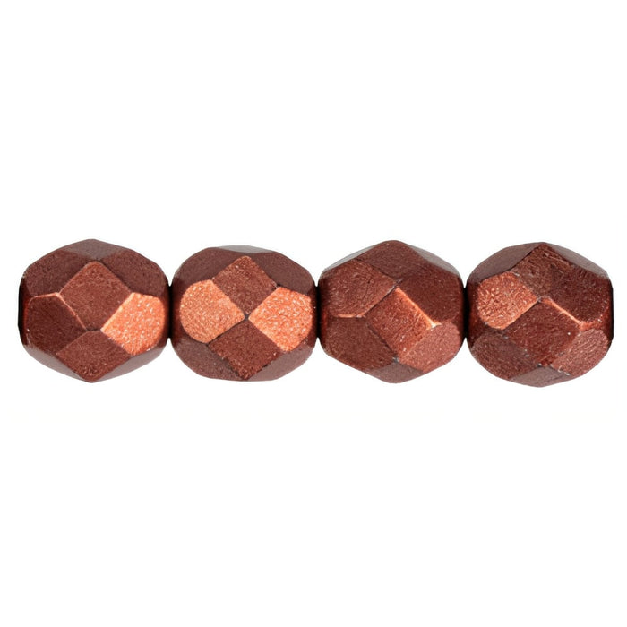 Czech Fire-Polish 6mm ColorTrends: Saturated Metallic Valiant Poppy (25pcs)