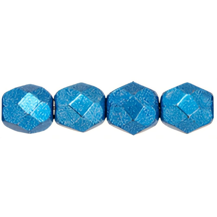 Czech Fire-Polish 6mm ColorTrends: Saturated Metallic Nebulas Blue (25pcs)