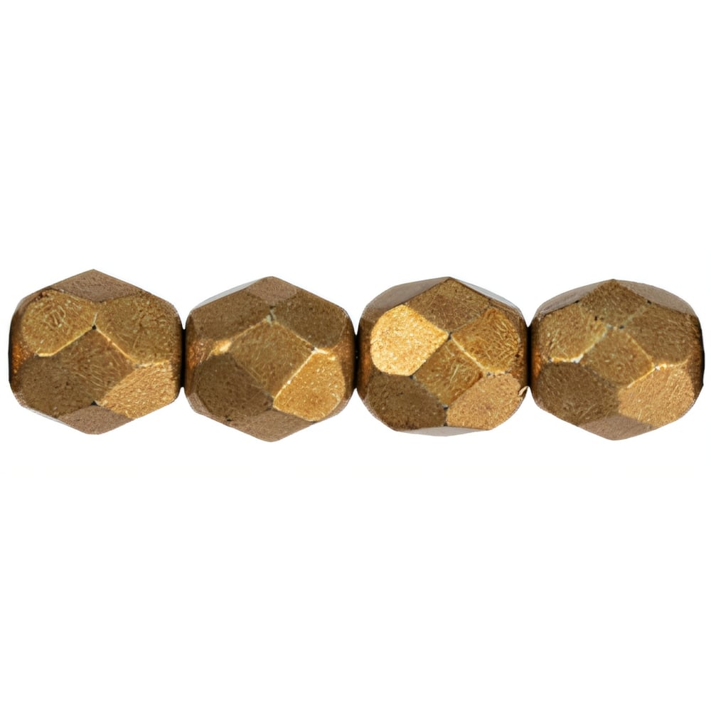Czech Fire-Polish 6mm ColorTrends: Saturated Metallic Ceylon Yellow (25pcs)