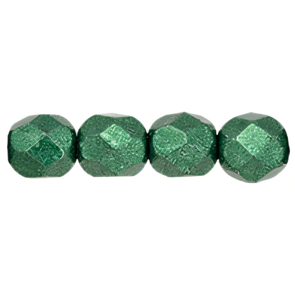 Czech Fire-Polish 6mm ColorTrends: Saturated Metallic Martini Olive (25pcs)