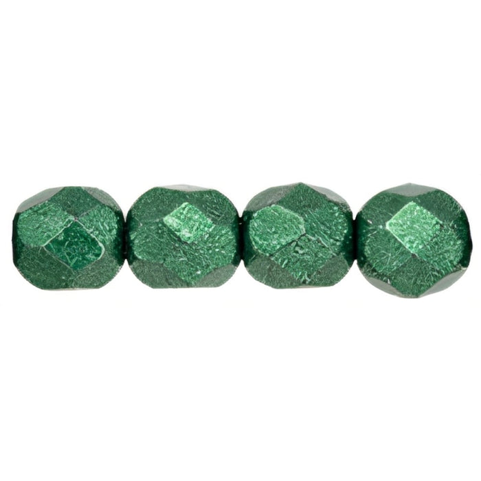 Czech Fire-Polish 6mm ColorTrends: Saturated Metallic Martini Olive (25pcs)