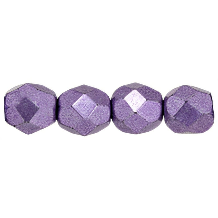 Czech Fire-Polish 6mm ColorTrends: Saturated Metallic Crocus Petal (25pcs)
