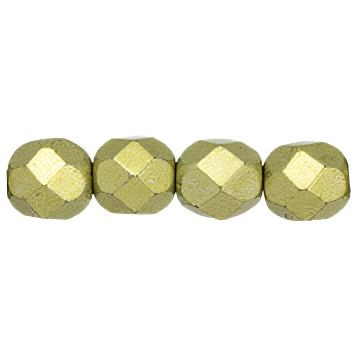 Czech Fire-Polish 6mm ColorTrends: Saturated Metallic Limelight (25pcs)