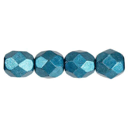 Czech Fire-Polish 6mm ColorTrends: Saturated Metallic Quetzal Green (25pcs)
