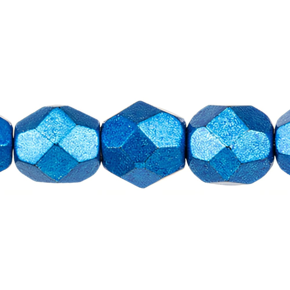 Czech Fire-Polish 6mm ColorTrends: Saturated Metallic Galaxy Blue (25pcs)