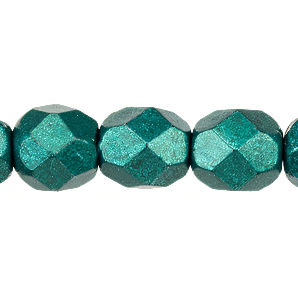 Czech Fire-Polish 6mm ColorTrends: Saturated Metallic Forest Biome (25pcs)