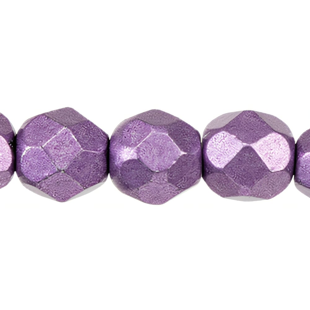 Czech Fire-Polish 6mm ColorTrends: Saturated Metallic Grapeade (25pcs)