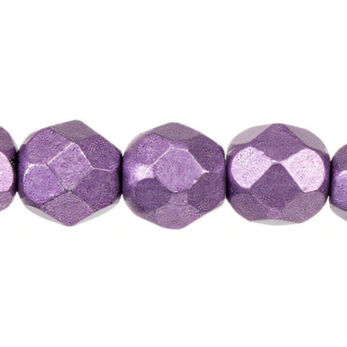 Czech Fire-Polish 6mm ColorTrends: Saturated Metallic Grapeade (25pcs)