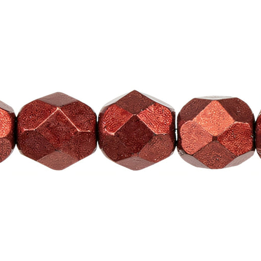 Czech Fire-Polish 6mm ColorTrends: Saturated Metallic Merlot (25pcs)