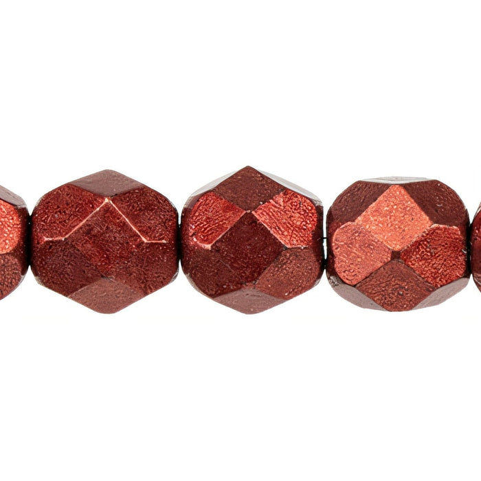 Czech Fire-Polish 6mm ColorTrends: Saturated Metallic Merlot (25pcs)