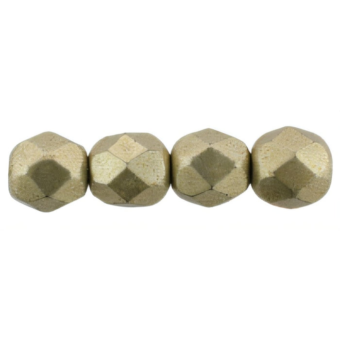 Czech Firepolish 6mm ColorTrends: Sueded Gold Cloud Dream (25pcs)