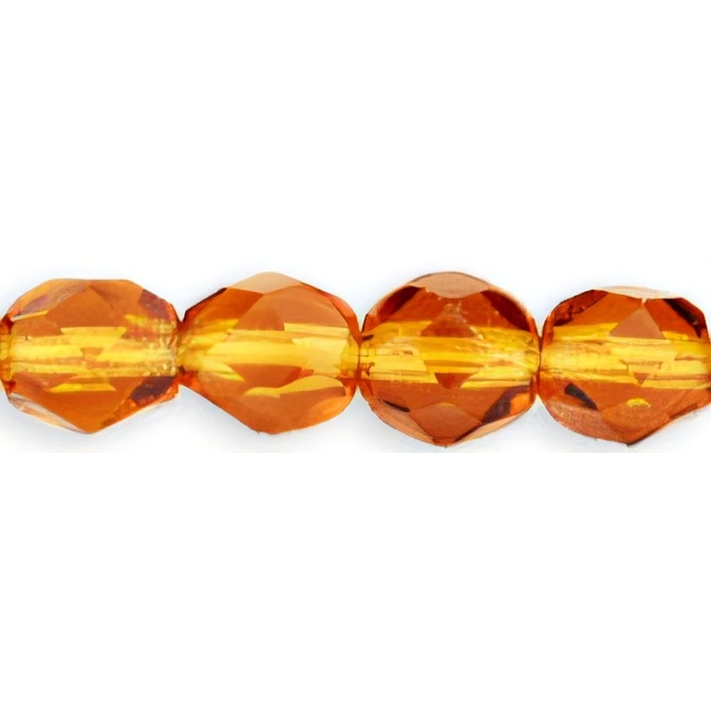 Czech Fire-Polish 6mm Dk Topaz (25pcs)