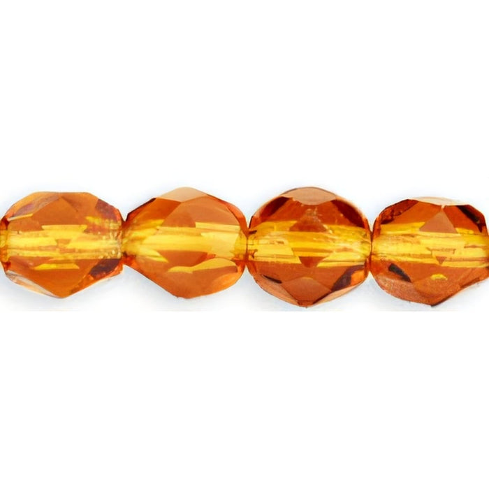 Czech Fire-Polish 6mm Dk Topaz (25pcs)