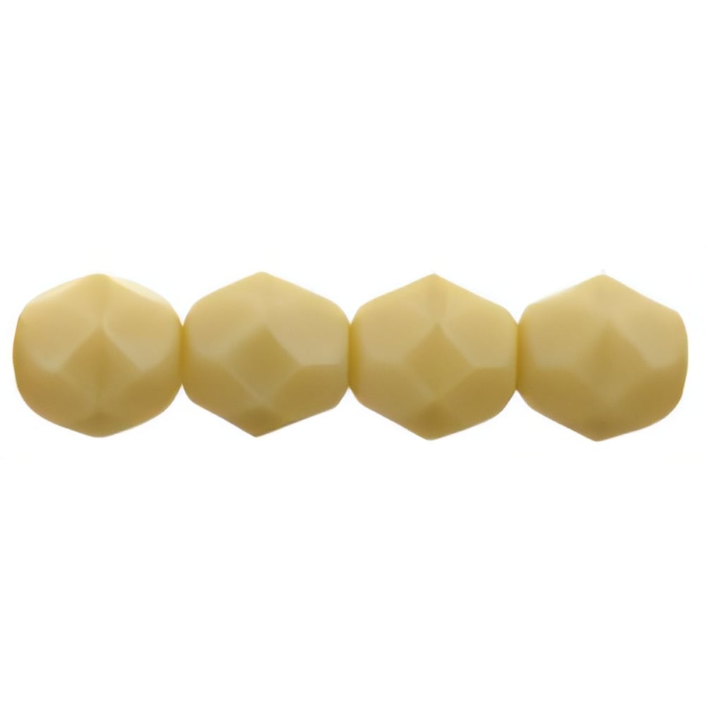 Czech Fire-Polish 6mm Opaque Lt Beige (25pcs)