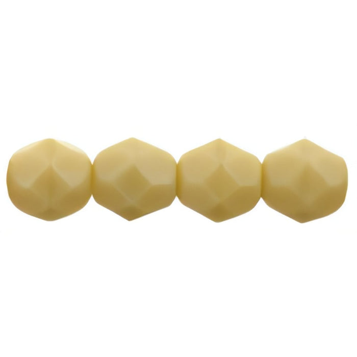 Czech Fire-Polish 6mm Opaque Lt Beige (25pcs)