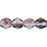 Czech Firepolish 6mm Luster - Amethyst - Copper 1/2 Coat (25pcs)