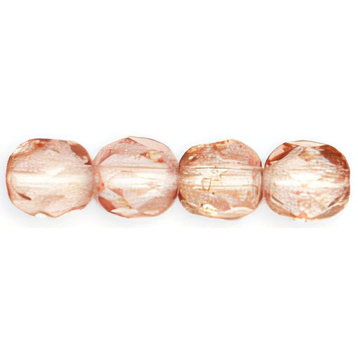 Czech Fire-Polish 6mm Luster - Transparent Topaz/Pink (25pcs)