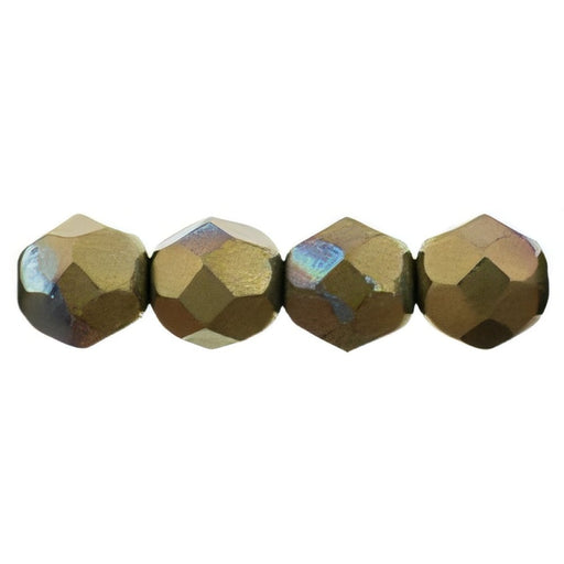 Czech Fire-Polish 6mm Oxidized Bronze Clay (25pcs)