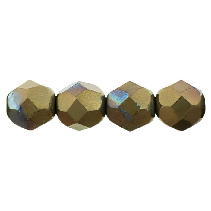 Czech Fire-Polish 6mm Oxidized Bronze Clay (25pcs)