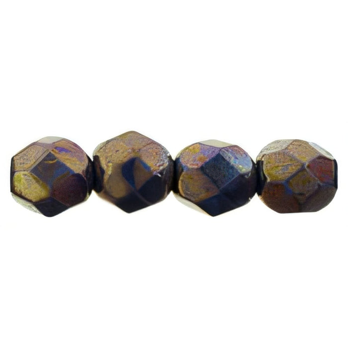 Czech Fire-Polish 6mm Oxidized Bronze Titanium (25pcs)