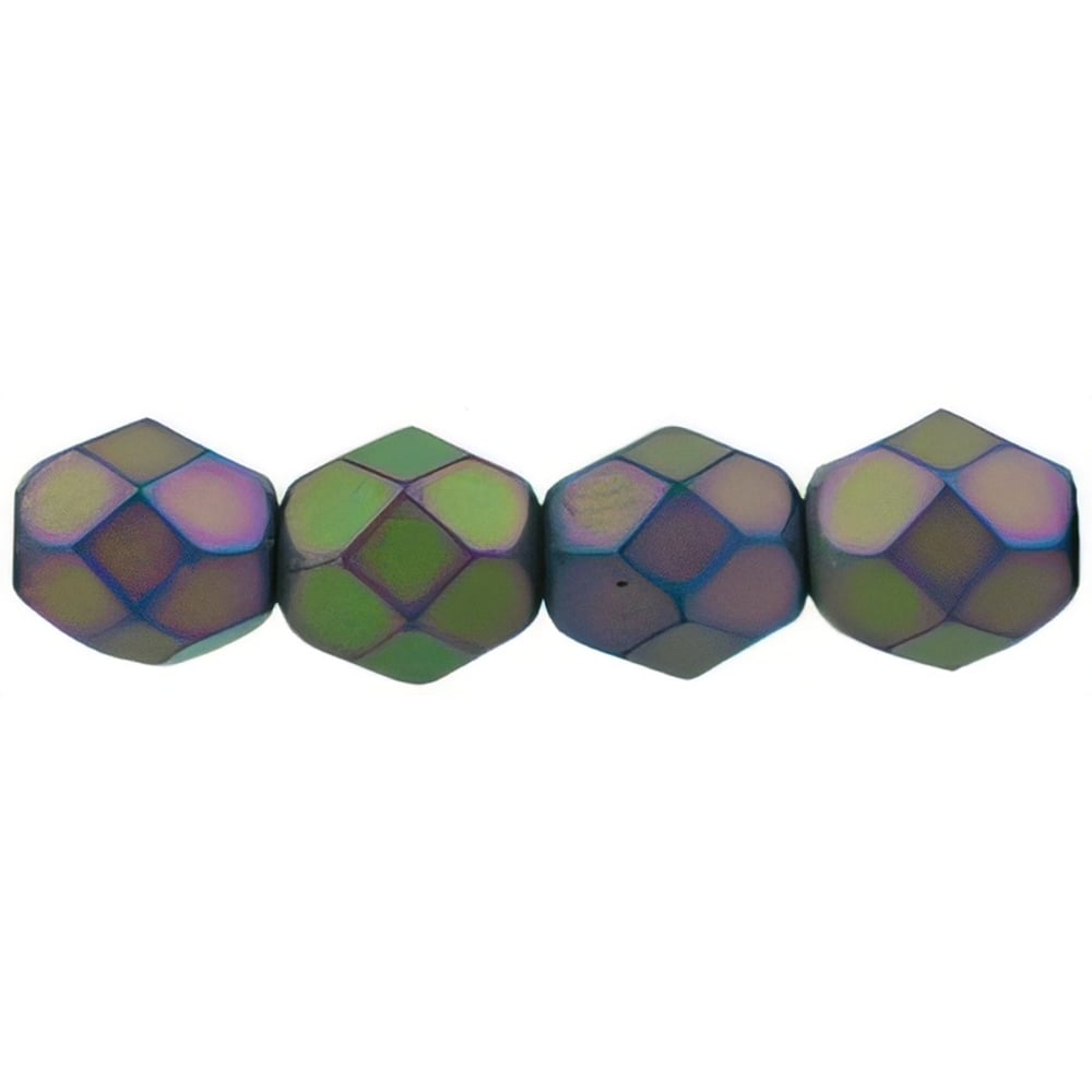 Czech Fire-Polish 6mm Matte - Iris - Purple (25pcs)