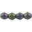 Czech Fire-Polish 6mm Matte - Iris - Purple (25pcs)