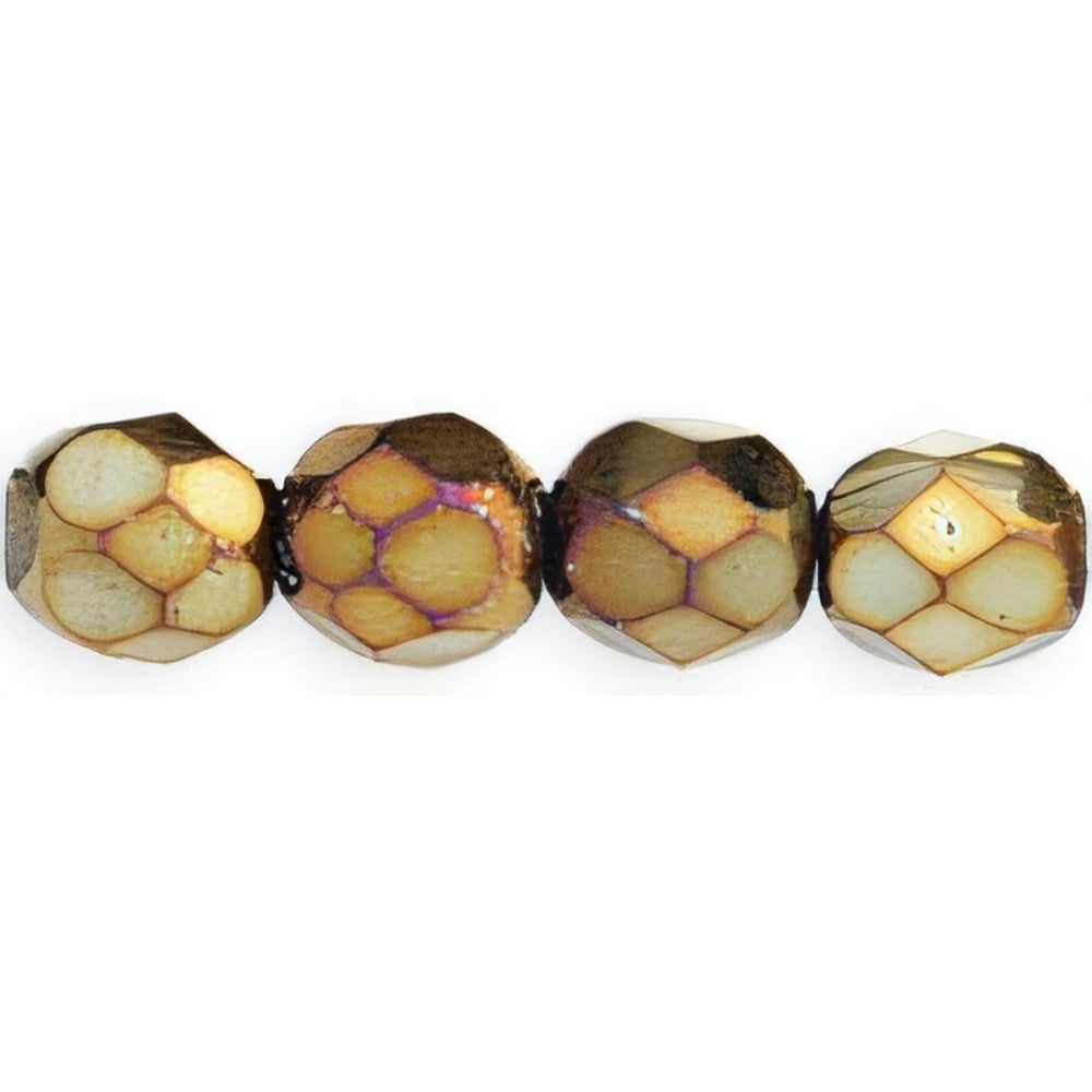 Czech Fire-Polish 6mm Iris - Brown (25pcs)